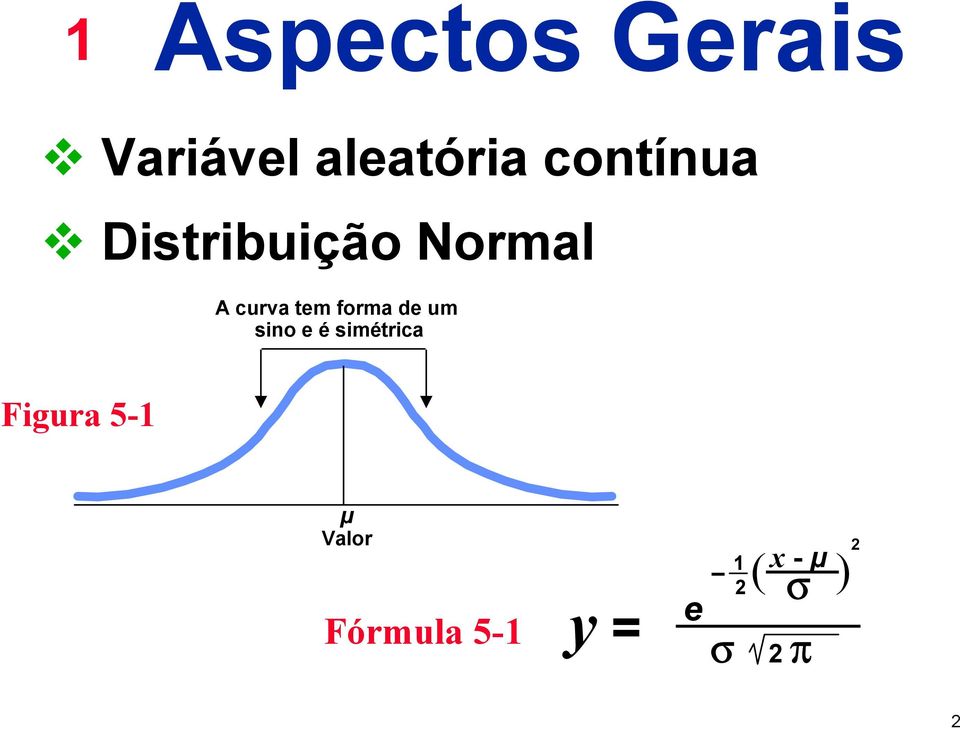 forma de um sino e é simétrica Figura 5-1