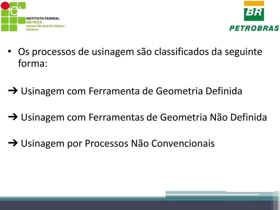 Ferramenta de Geometria Definida Usinagem com Ferramentas