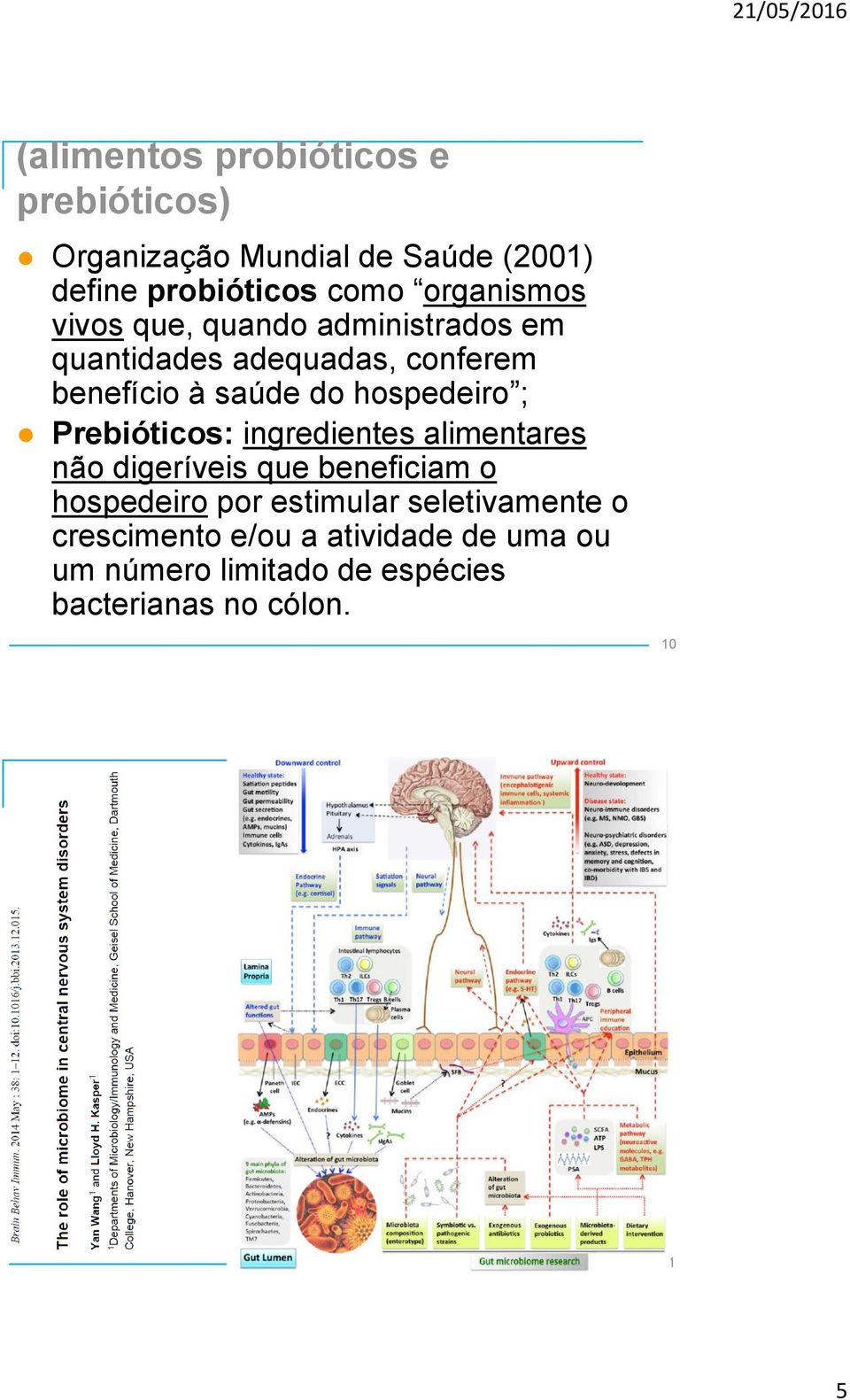 hospedeiro ; Prebióticos: ingredientes alimentares não digeríveis que beneficiam o hospedeiro por