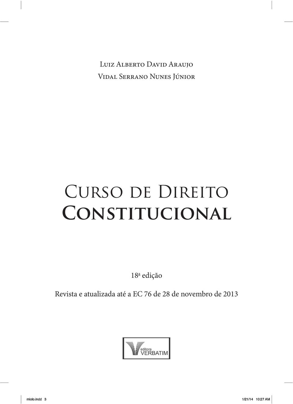 Constitucional 18 a edição Revista e