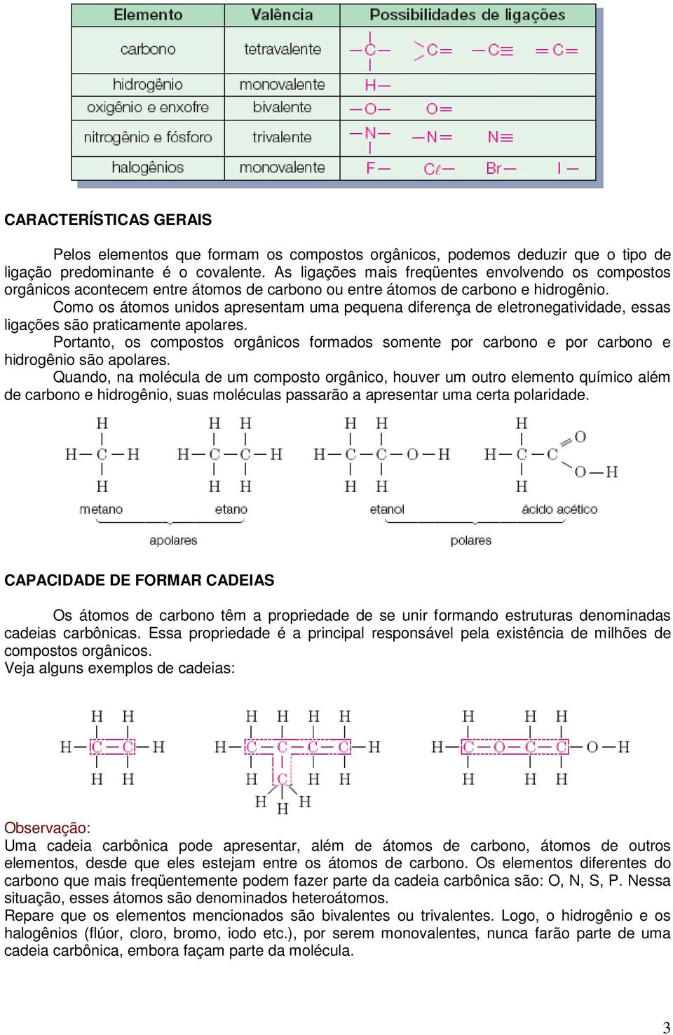 Como os átomos unidos apresentam uma pequena diferença de eletronegatividade, essas ligações são praticamente apolares.