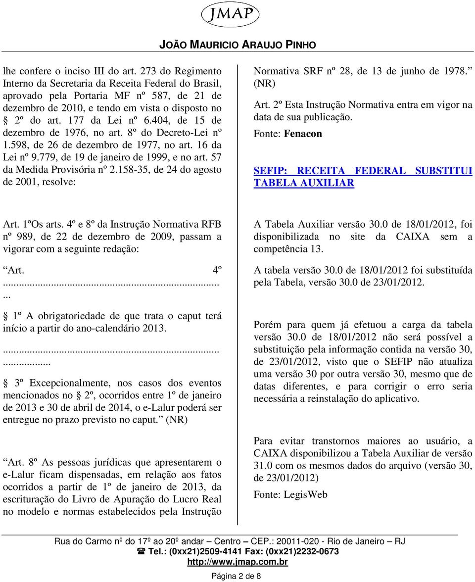 404, de 15 de dezembro de 1976, no art. 8º do Decreto-Lei nº 1.598, de 26 de dezembro de 1977, no art. 16 da Lei nº 9.779, de 19 de janeiro de 1999, e no art. 57 da Medida Provisória nº 2.