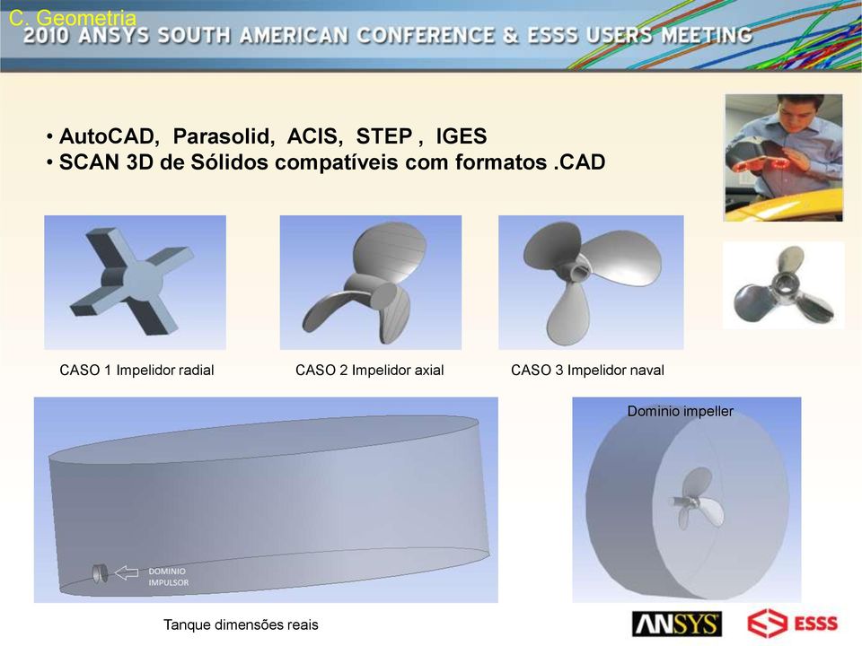 cad CASO 1 Impelidor radial CASO 2 Impelidor axial