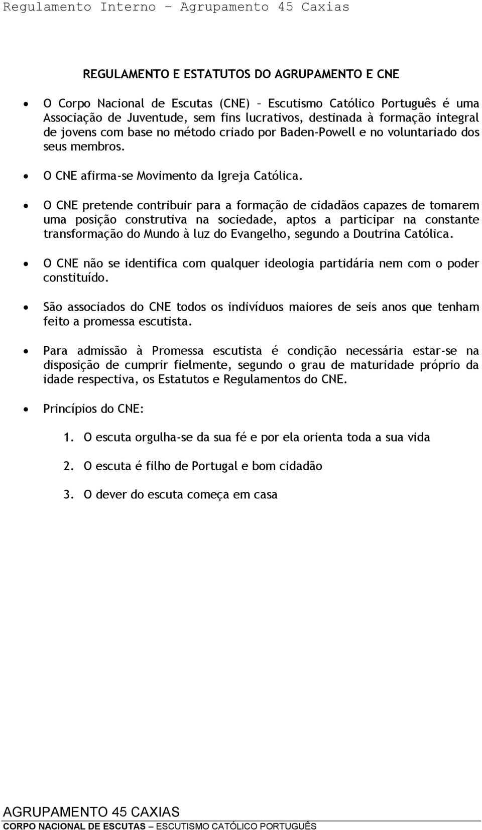 REGULAMENTO DO AGRUPAMENTO 45 CAXIAS - PDF Free Download