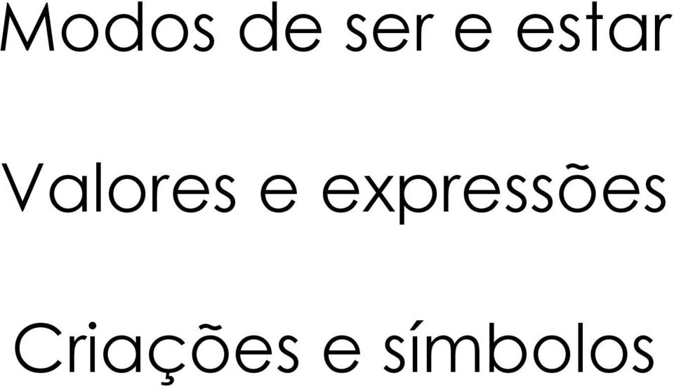 expressões