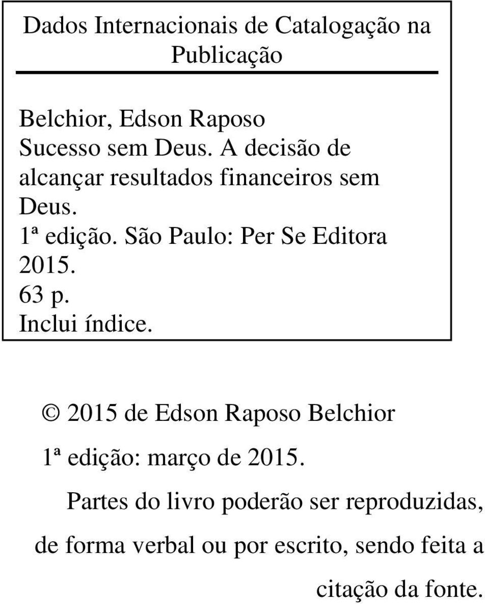 63 p. Inclui índice. 1. Religião. 2. Economia.