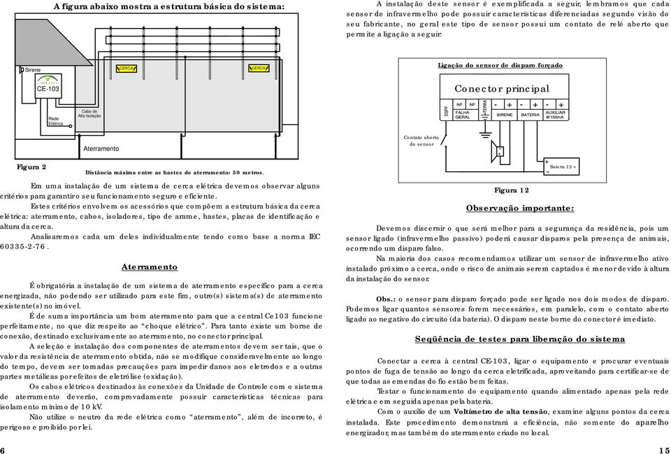 principal Rede Elétrica Cabo de Alta Isolação Em uma instalação de um sistema de cerca elétrica devemos observar alguns critérios para garantir o seu funcionamento seguro e eficiente.