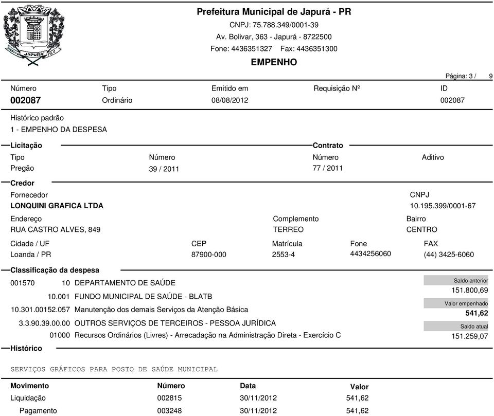 057 Manutenção dos demais Serviços da Atenção Básica 3.3.90.39.00.