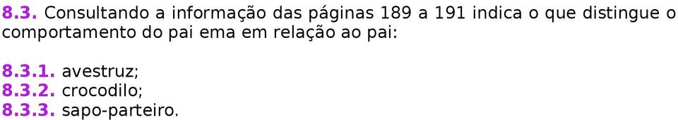 comportamento do pai ema em relação ao pai: