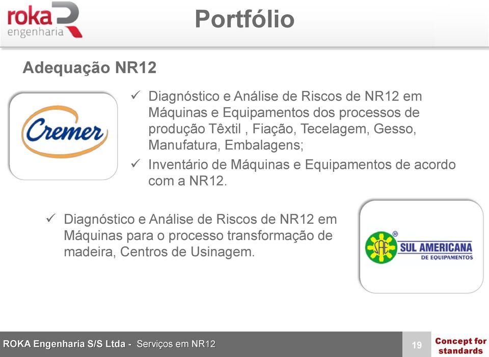 Embalagens; Inventário de Máquinas e Equipamentos de acordo com a NR12.