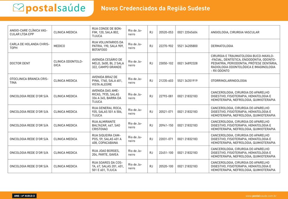 CIRURGIA E TRAUMATOLOGIA BUCO-MAXILO- -FACIAL, DENTÍSTICA, ENDODONTIA, ODONTO- PEDIATRIA, PERIODONTIA, PRÓTESE DENTÁRIA, RADIOLOGIA ODONTOLÓGICA E IMAGINOLOGIA - RX ODONTO OTOCLINICA BRANCA CRIS-