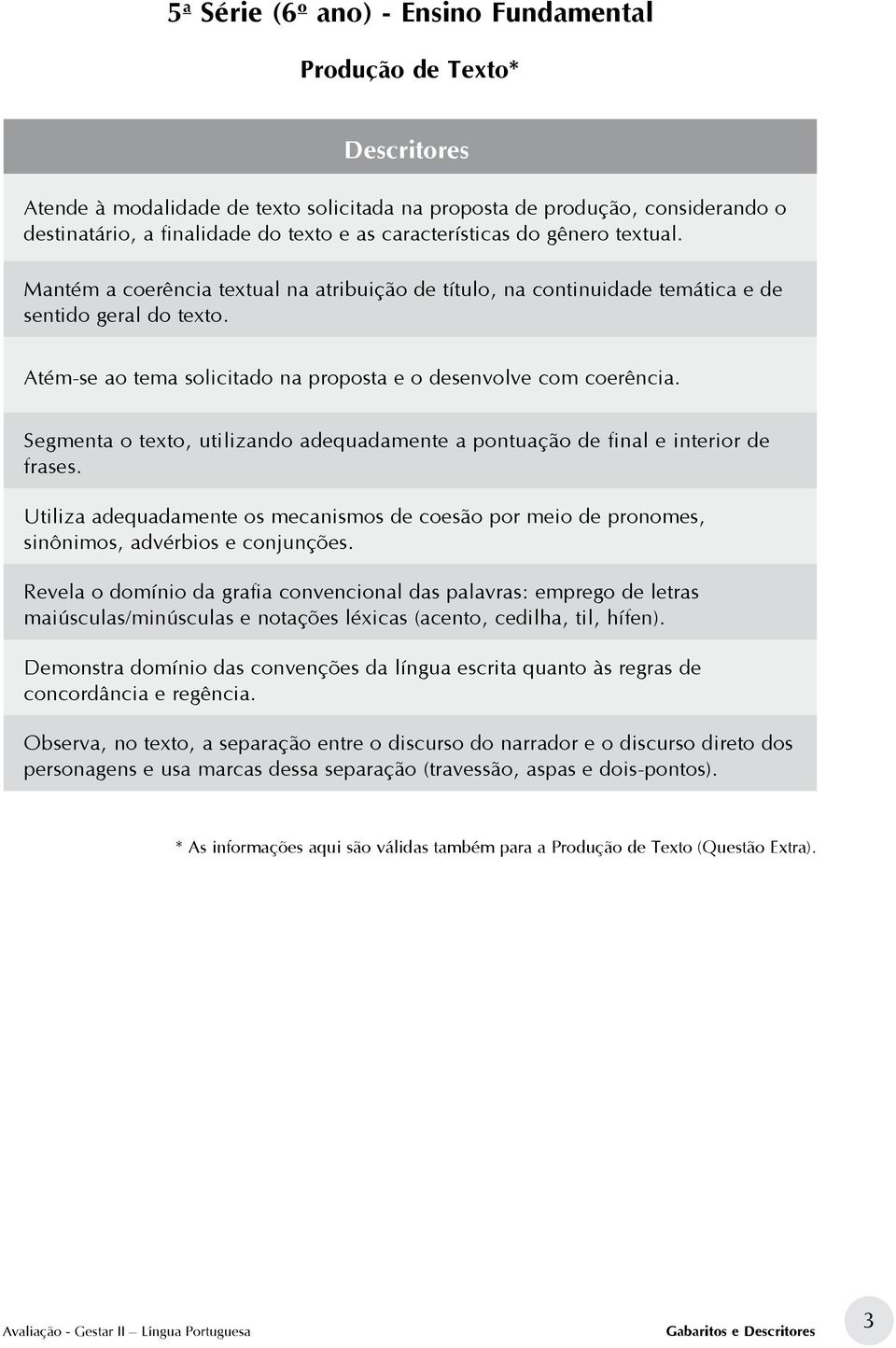 Segmenta o texto, utilizando adequadamente a pontuação de final e interior de frases. Utiliza adequadamente os mecanismos de coesão por meio de pronomes, sinônimos, advérbios e conjunções.