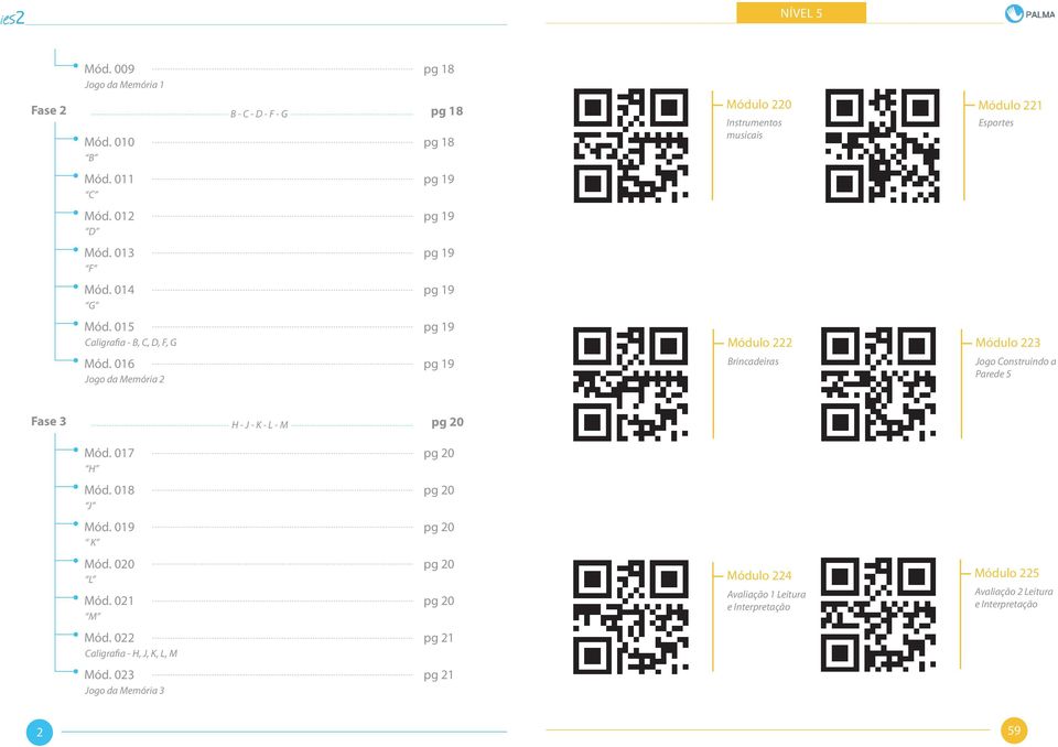 016 Jogo da Memória 2 pg 18 pg 18 pg 19 pg 19 pg 19 pg 19 pg 19 pg 19 Módulo 220 Instrumentos musicais Módulo 222 Brincadeiras Módulo 221 Esportes Módulo 223