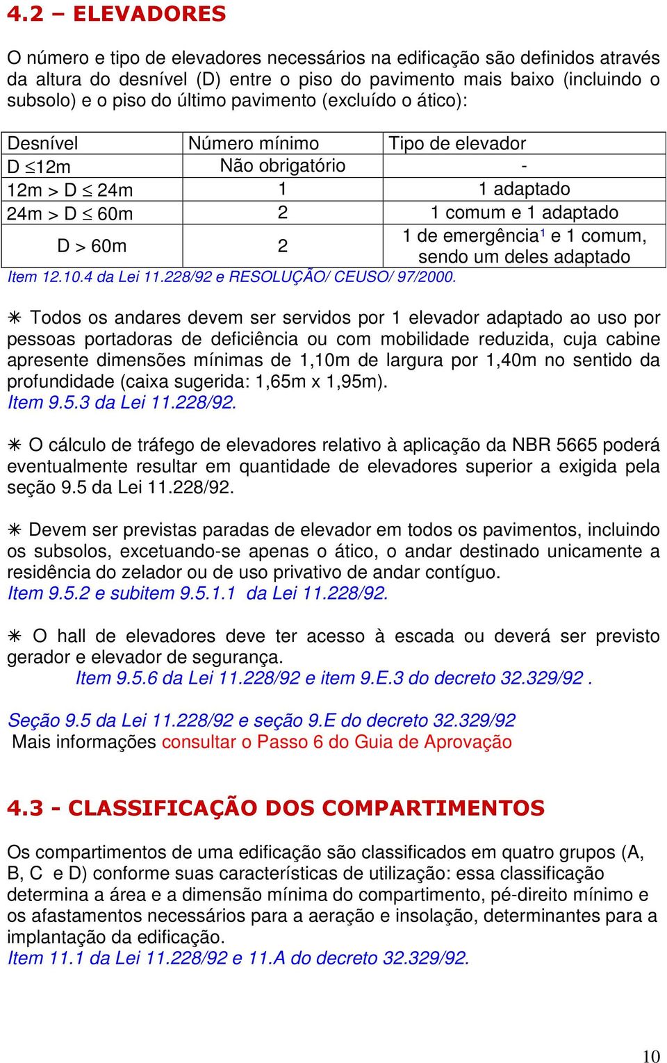 um deles adaptado Item 12.10.4 da Lei 11.228/92 e RESOLUÇÃO/ CEUSO/ 97/2000.