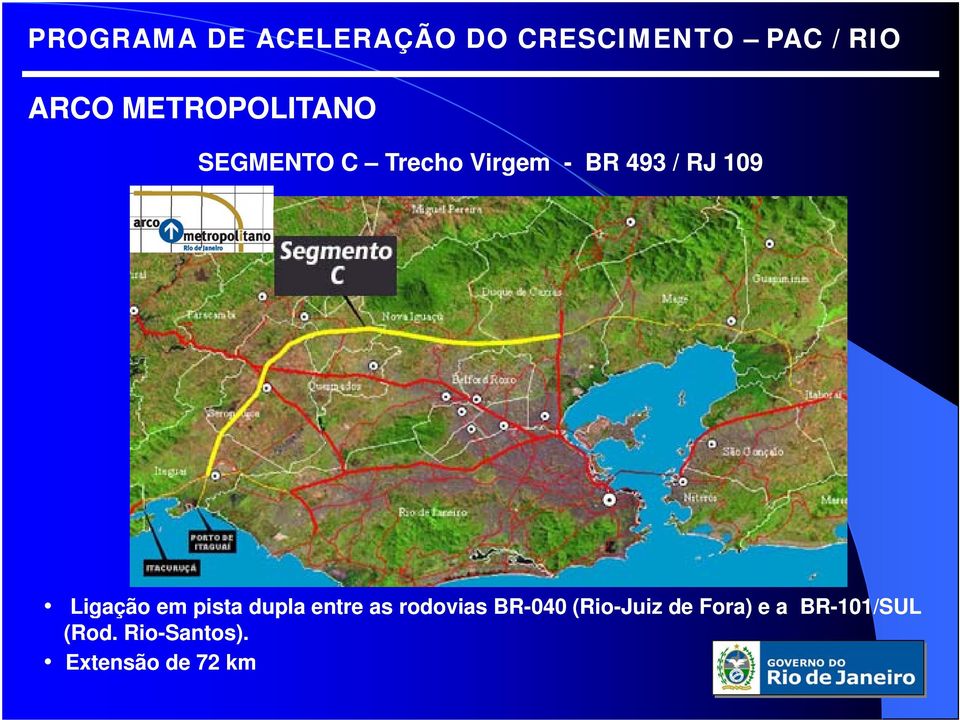 entre as rodovias BR-040 (Rio-Juiz de Fora)