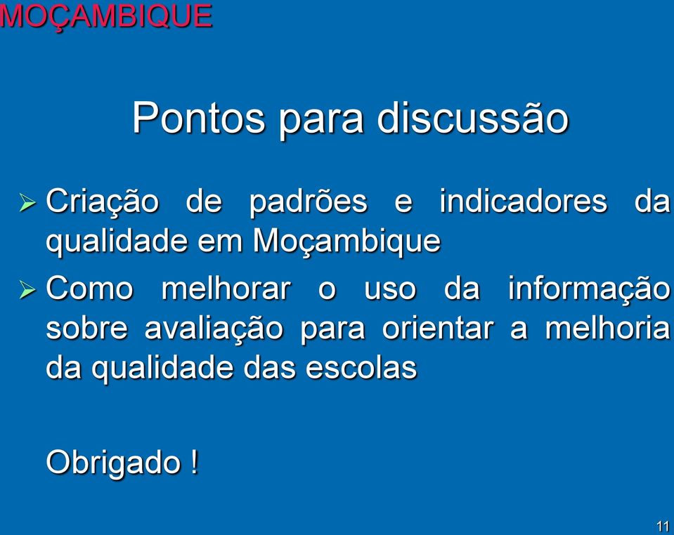 melhorar o uso da informação sobre avaliação