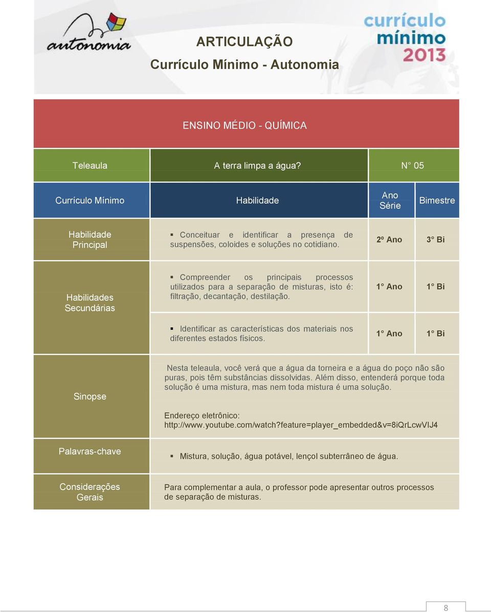 Identificar as características dos materiais nos diferentes estados físicos.