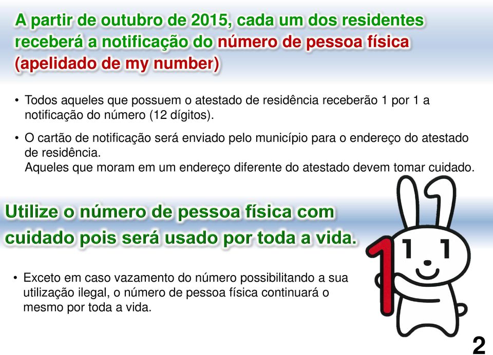 O cartão de notificação será enviado pelo município para o endereço do atestado de residência.