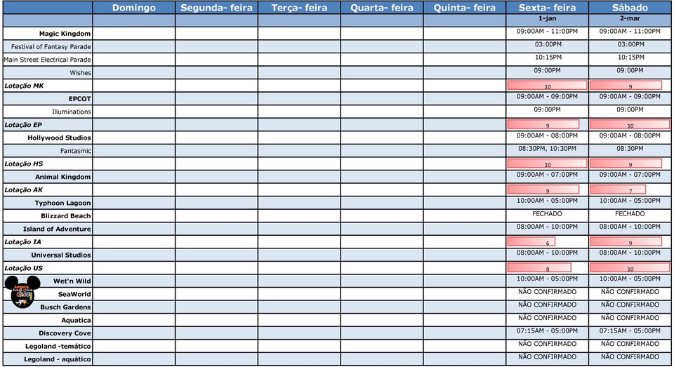 09:00AM - Lotação EP 9 10 09:00AM - 08:00PM 08:30PM, 10:30PM 09:00AM - 08:00PM 08:30PM Lotação HS