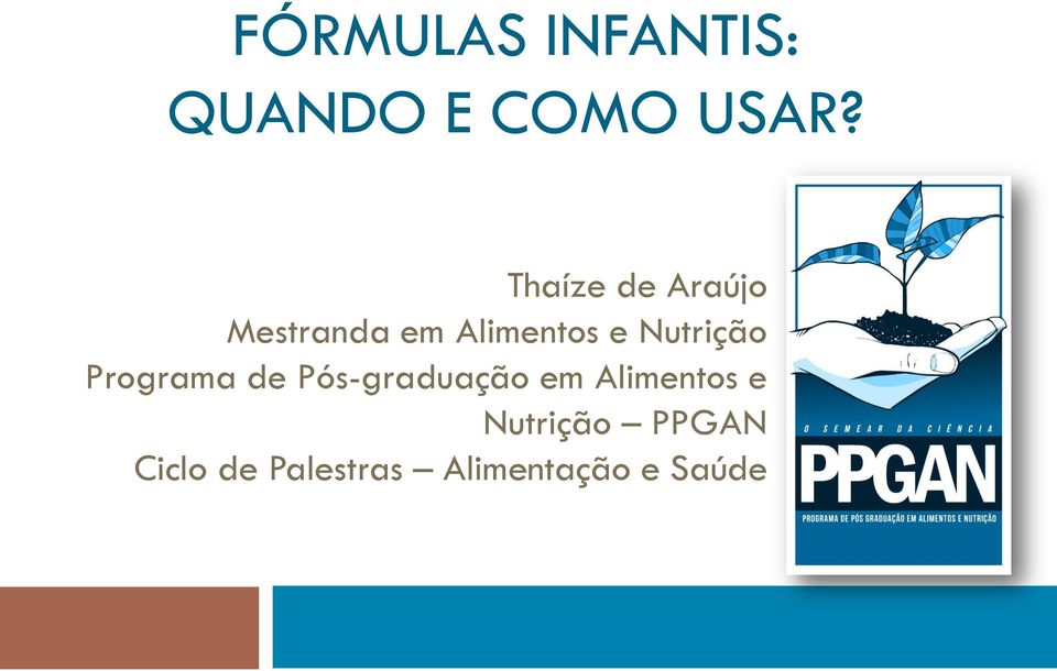 Nutrição Programa de Pós-graduação em