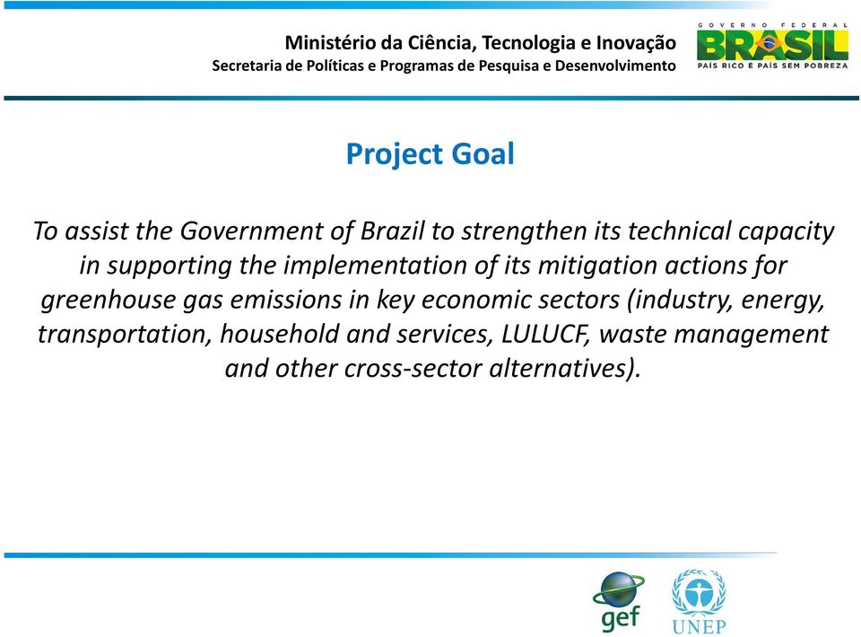 greenhouse gas emissions in key economic sectors (industry, energy,