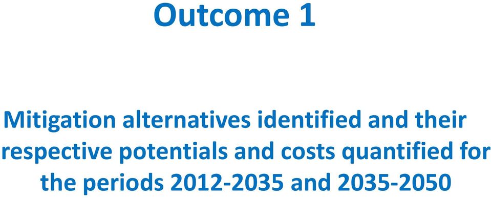 potentials and costs quantified