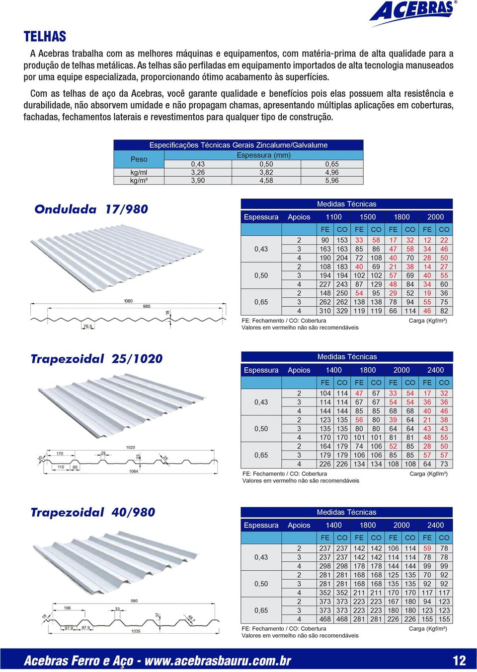 Com as telhas de aço da Acebras, você garante qualidade e benefícios pois elas possuem alta resistência e durabilidade, não absorvem umidade e não propagam chamas, apresentando múltiplas aplicações