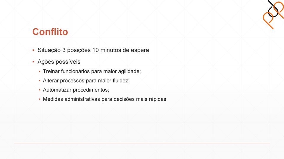 Alterar processos para maior fluidez; Automatizar