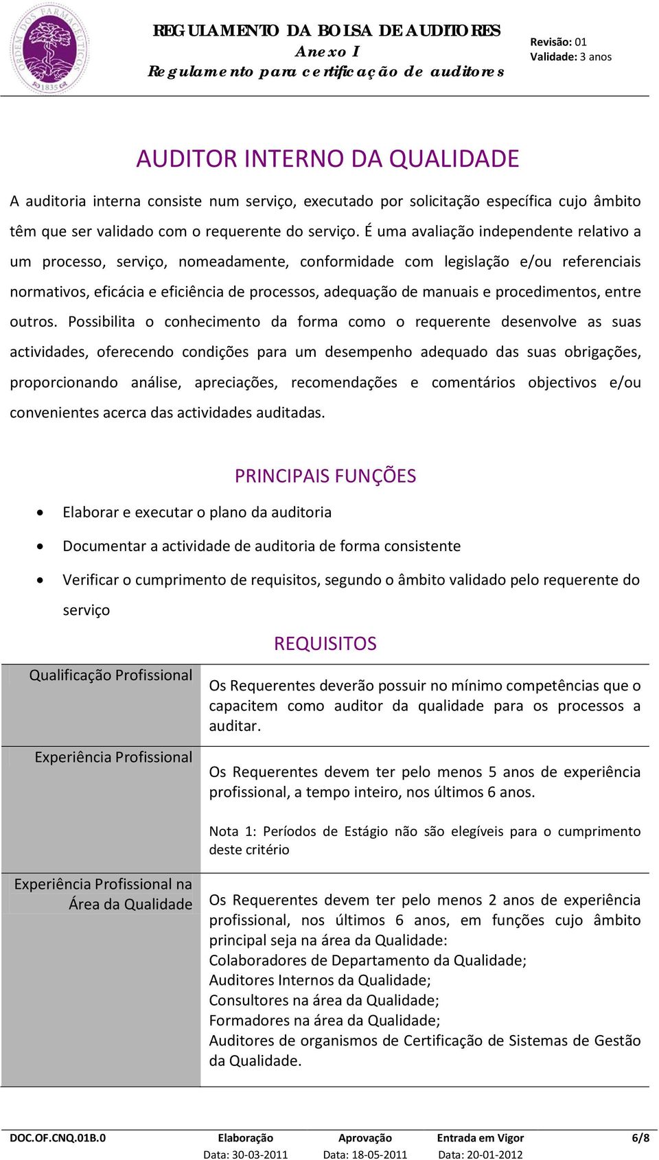 procedimentos, entre outros.