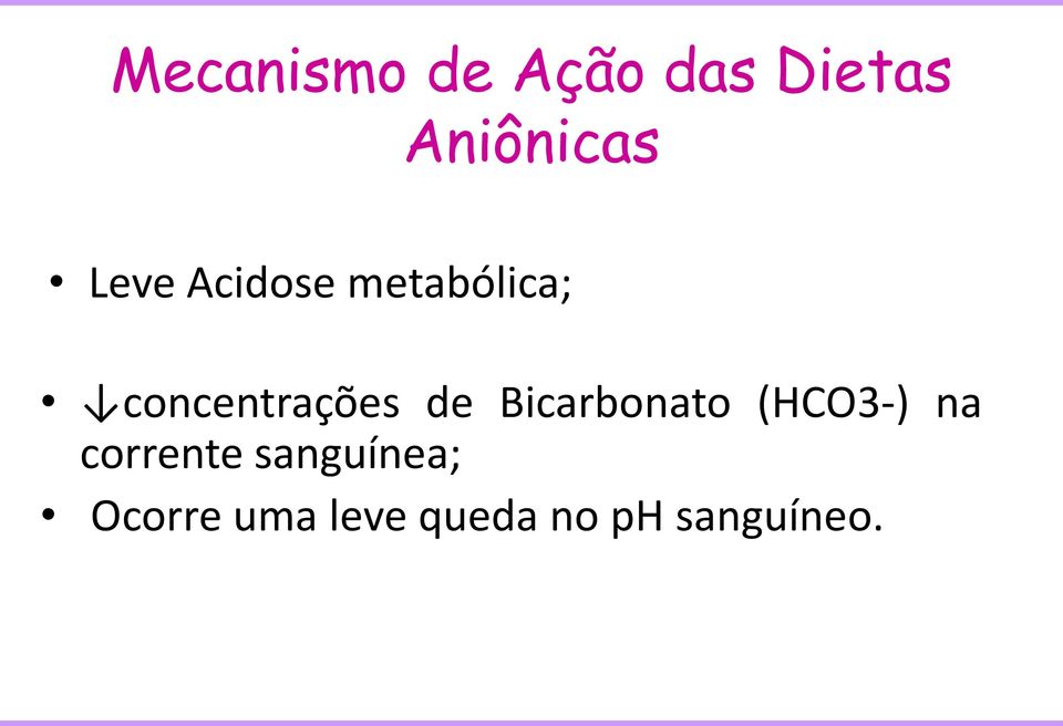 de Bicarbonato (HCO3-) na corrente
