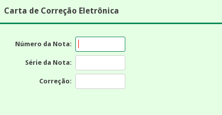 ENVIAR CARTA DE CORREÇÃO Para enviar uma carta de correção é necessário acessar a tela de manutenção clicando em e