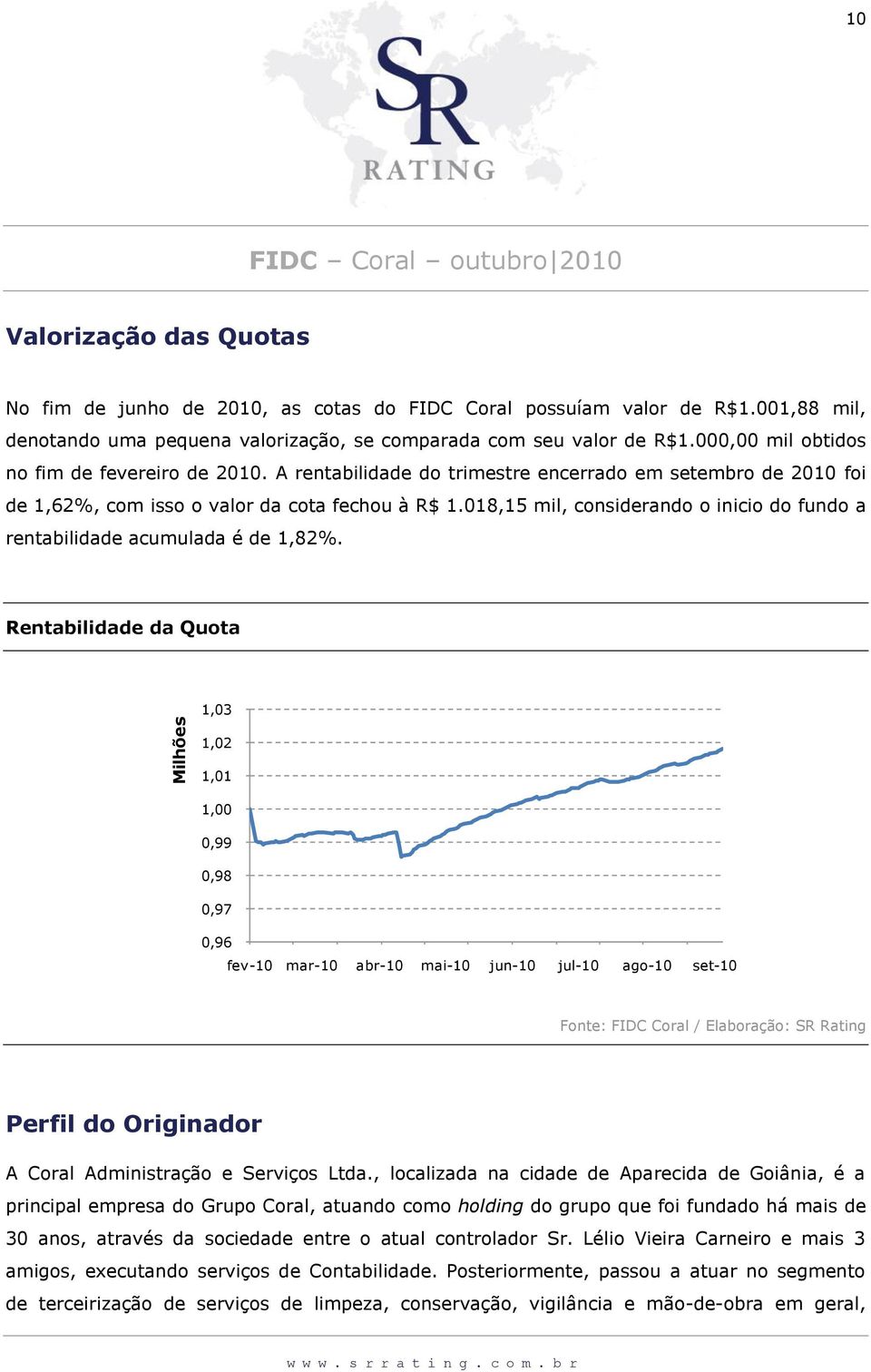 018,15 mil, considerando o inicio do fundo a rentabilidade acumulada é de 1,82%.