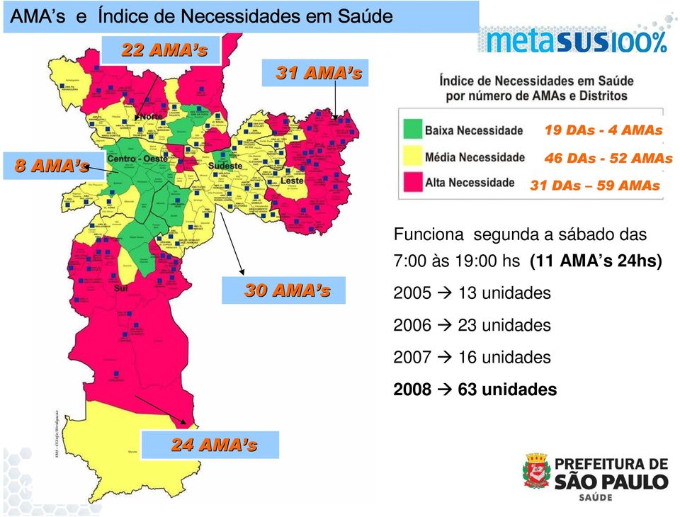 Funciona segunda a sábado das 7:00 às 19:00 hs (11 AMA s 24hs)