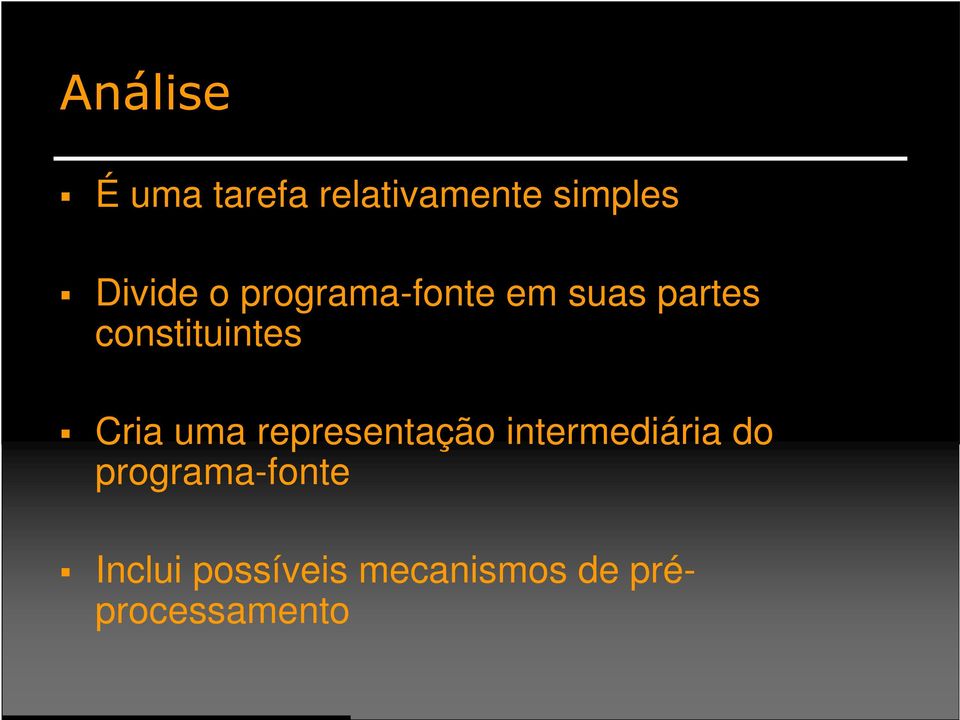 Cria uma representação intermediária do