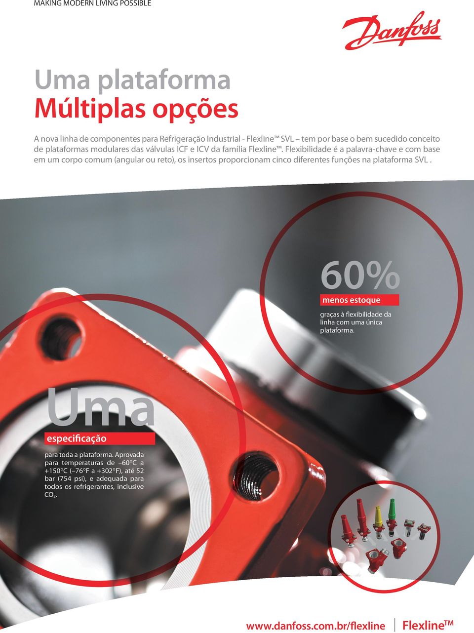 Flexibilidade é a palavra-chave e com base em um corpo comum (angular ou reto), os insertos proporcionam cinco diferentes funções na plataforma SVL.