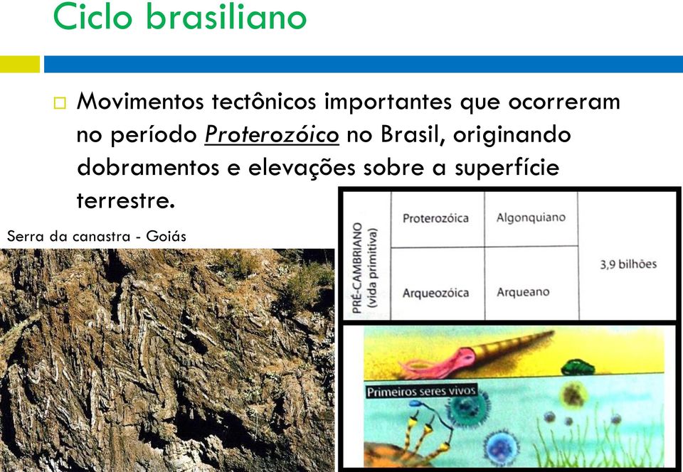 Proterozóico no Brasil, originando dobramentos