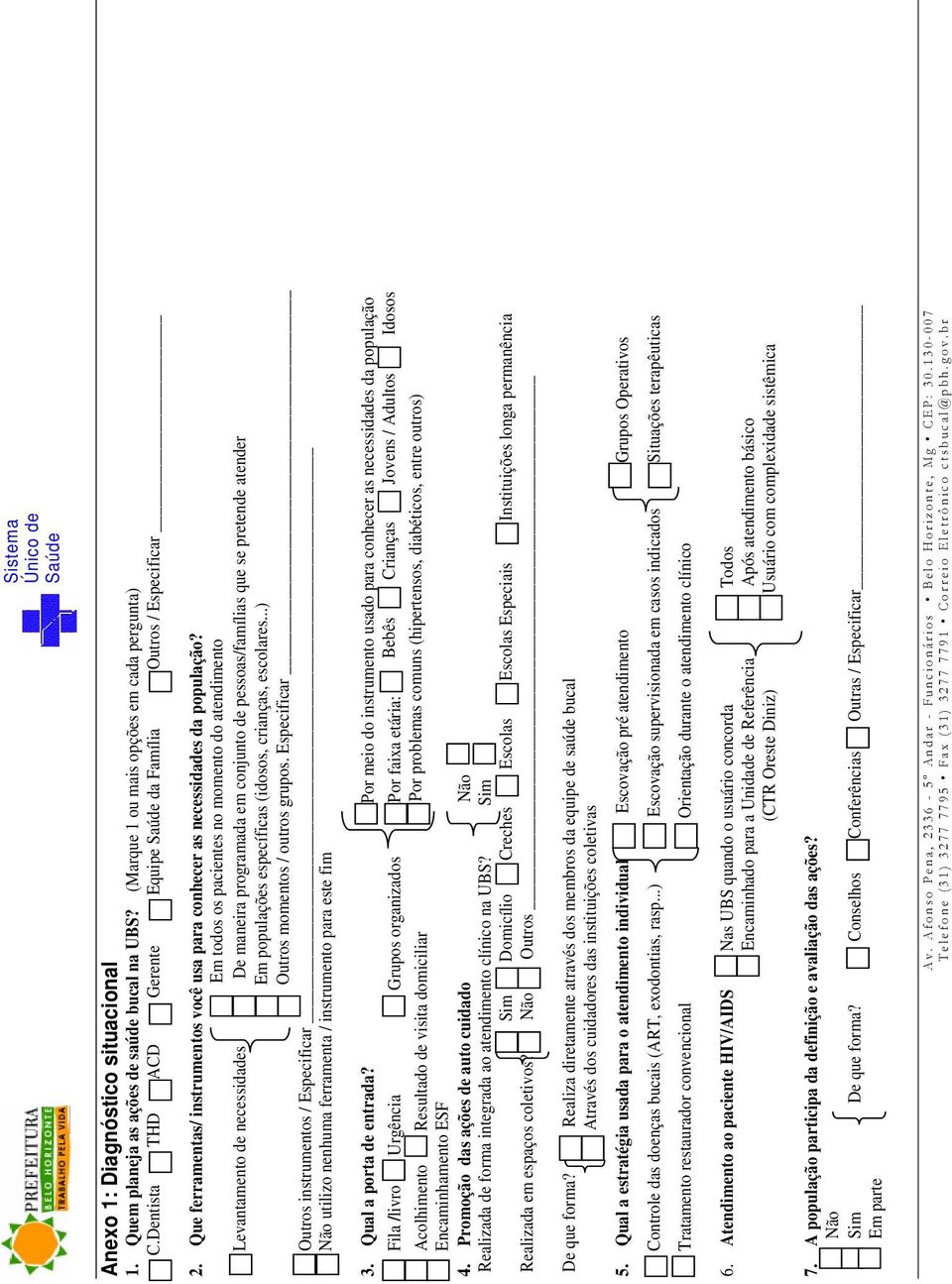 Em todos os pacientes no momento do atendimento Levantamento de necessidades De maneira programada em conjunto de pessoas/famílias que se pretende atender Em populações específicas (idosos, crianças,