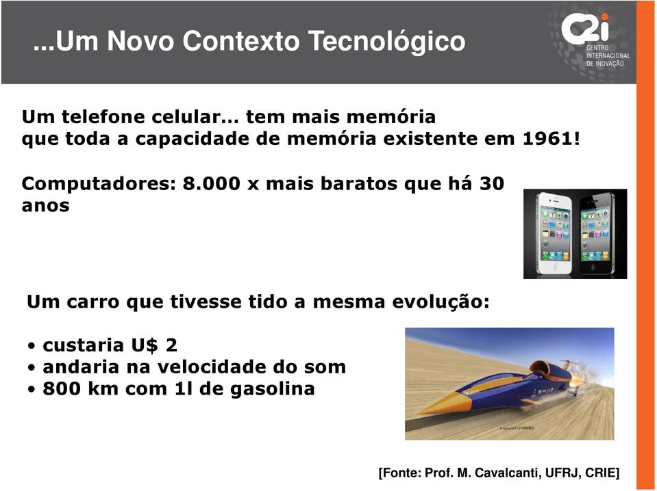 000 x mais baratos que há 30 anos Um carro que tivesse tido a mesma evolução: