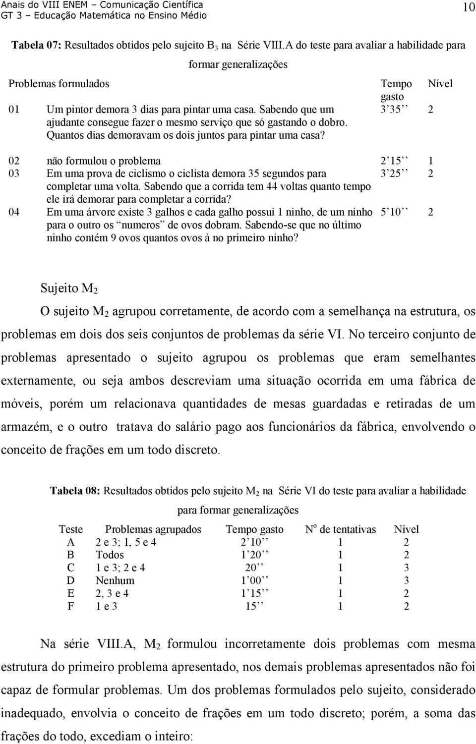 Tempo Nível gasto 3 35 2 02 não formulou o problema 2 15 1 03 Em uma prova de ciclismo o ciclista demora 35 segundos para 3 25 2 completar uma volta.