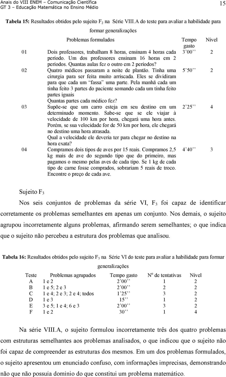 Um dos professores ensinam 16 horas em 2 períodos. Quantas aulas fez o outro em 2 períodos? 02 Quatro médicos passaram a noite de plantão. Tinha uma cirurgia para ser feita muito arriscada.