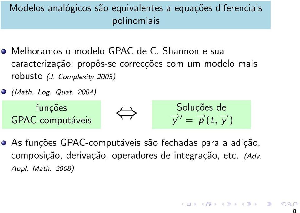 Complexity 2003) (Math. Log. Quat.