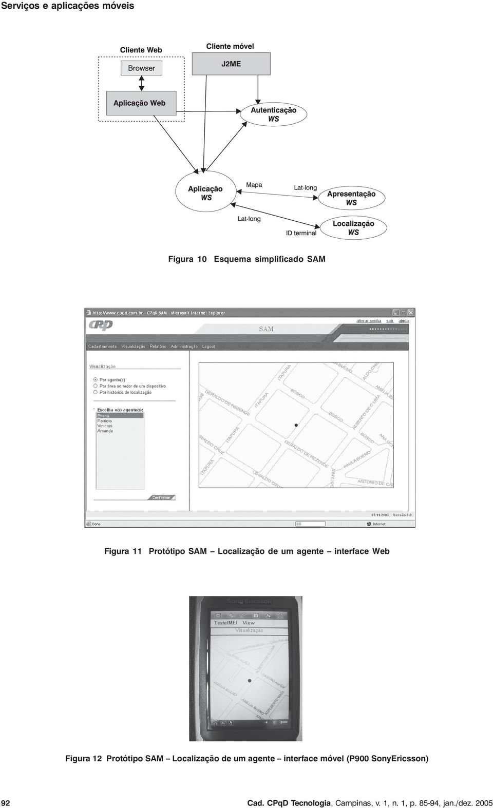 interface Web Figura 12  interface móvel (P900
