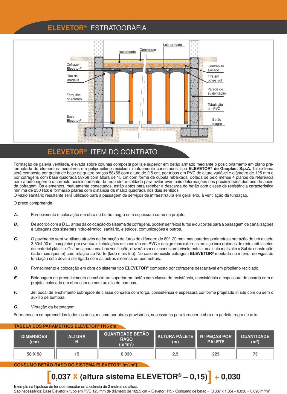 elementos modulares em polipropileno reciclado, mutuamente conectados, tipo ELEVETOR de Geoplast S.p.A.