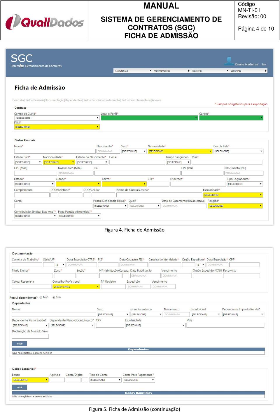 Ficha de Admissão