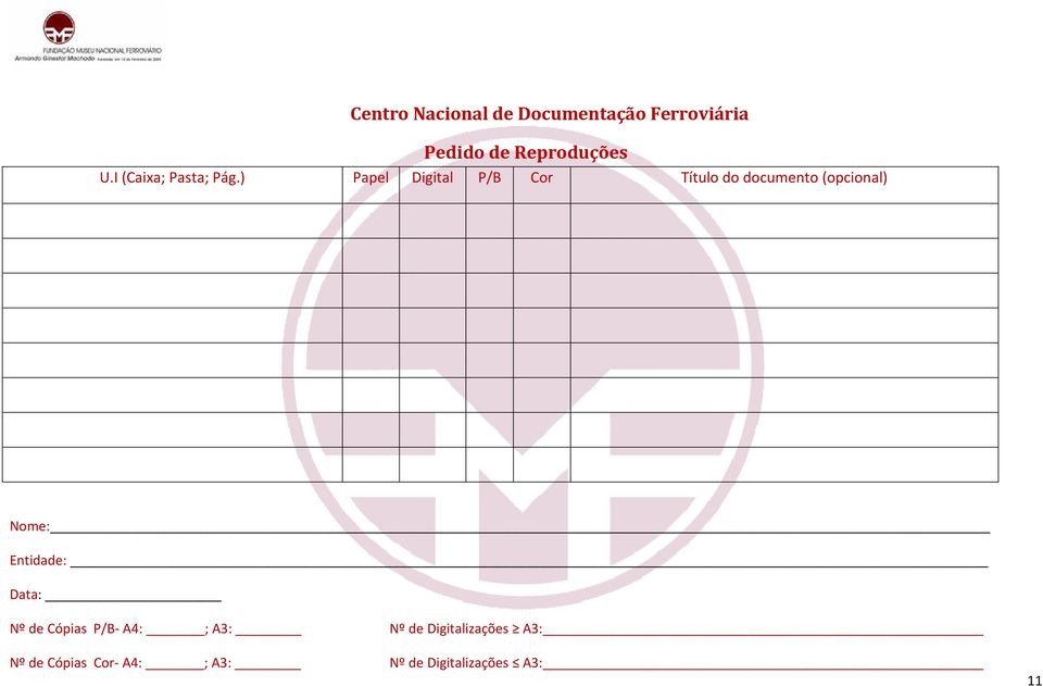 ) Papel Digital P/B Cor Título do documento (opcional) Nome: