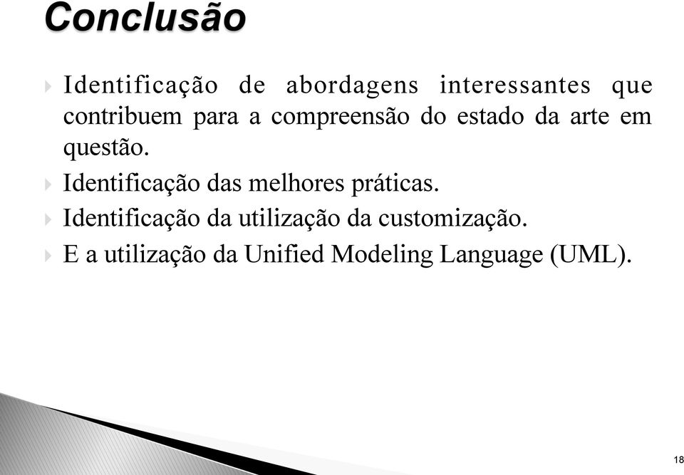 } Identificação das melhores práticas.