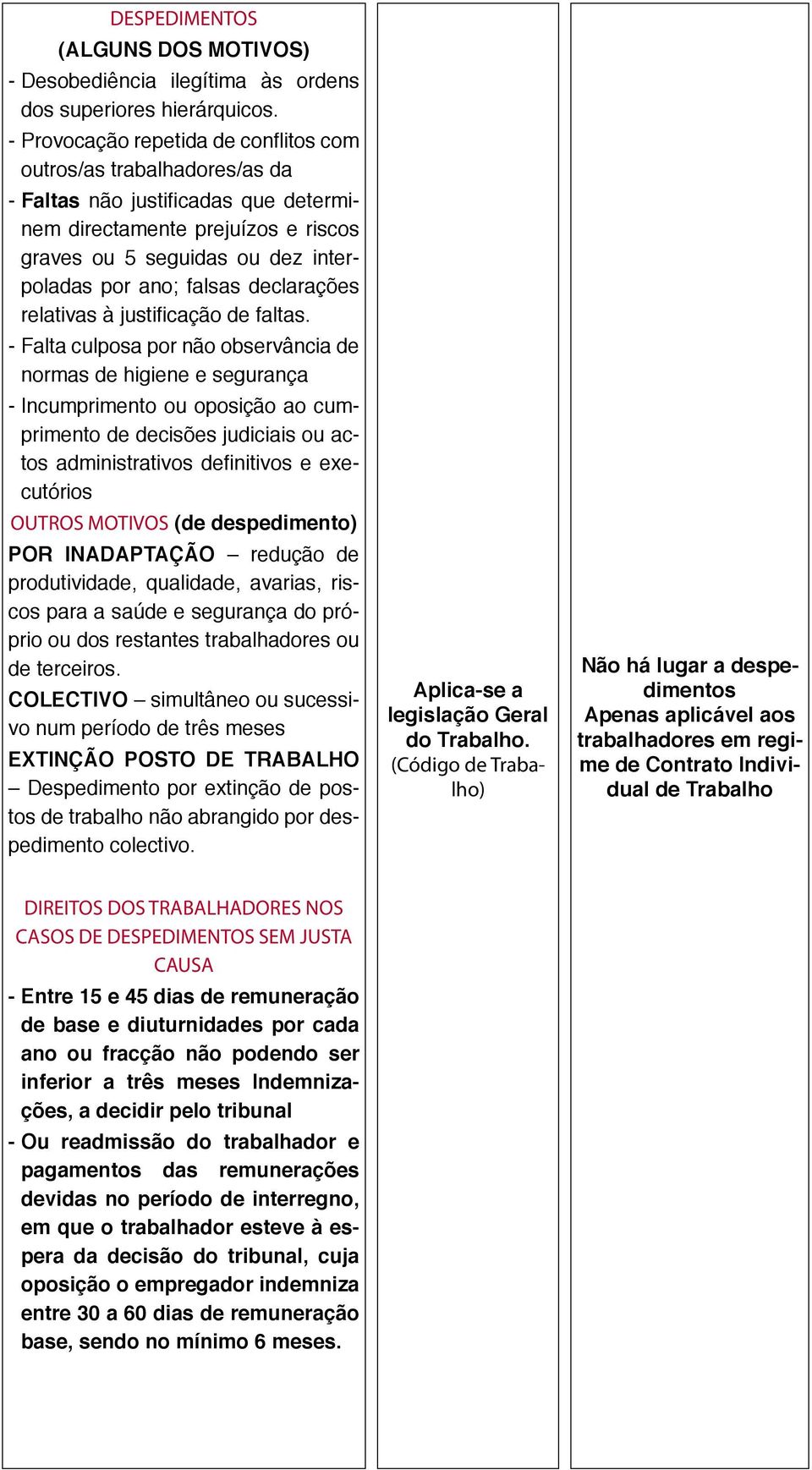 declarações relativas à justificação de faltas.