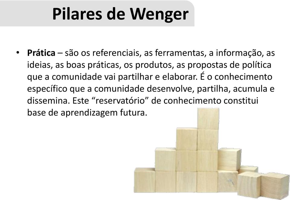 partilhar e elaborar.