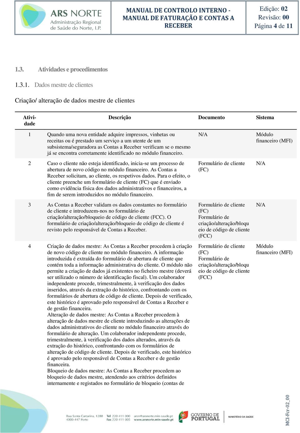 utente de um subsistema/seguradora as Contas a Receber verificam se o mesmo já se encontra corretamente identificado no módulo financeiro.