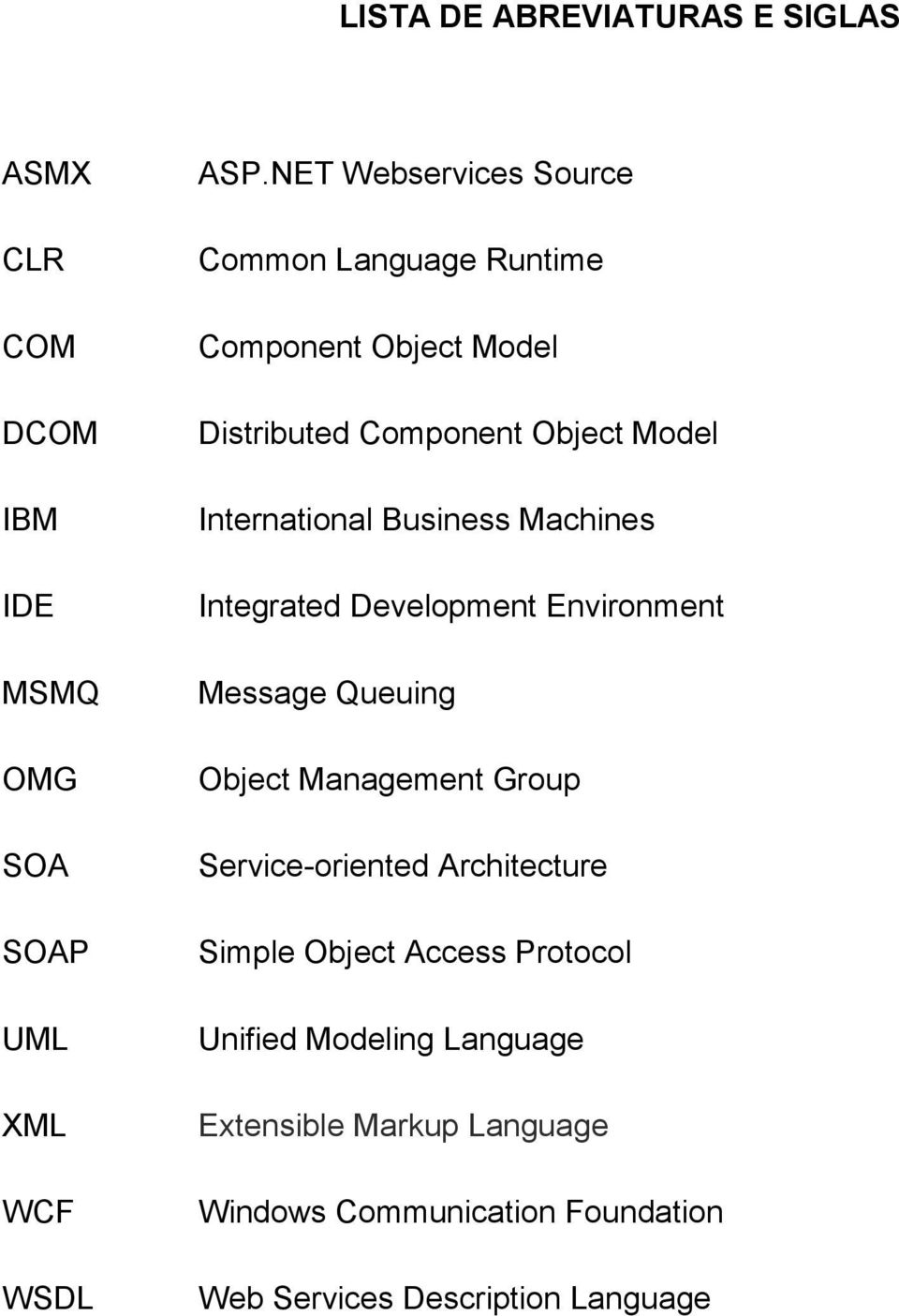 Business Machines Integrated Development Environment Message Queuing Object Management Group Service-oriented